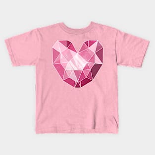 Crystal Heart (Pink) Kids T-Shirt